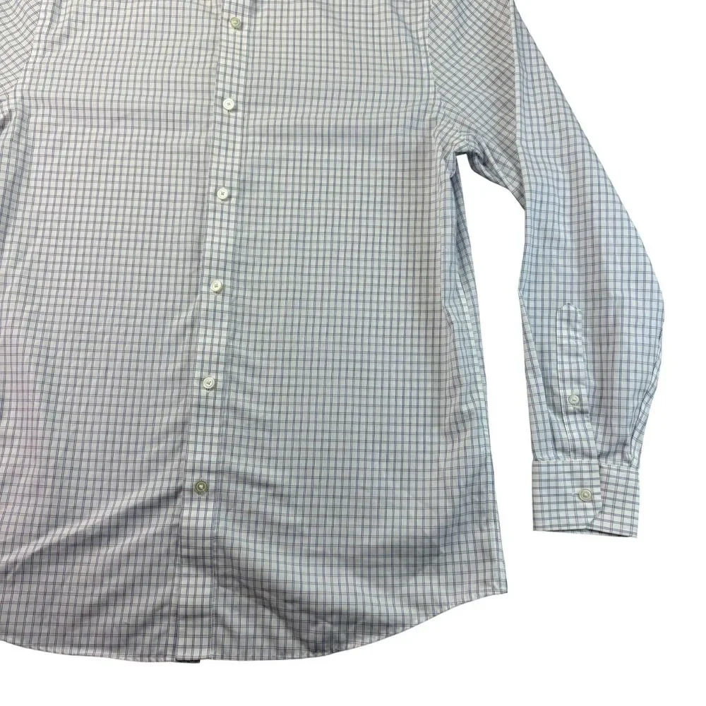 Banana Republic Shirt Men's Large Multicolor Checks Non-iron Standard Fit Preppy